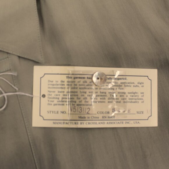 Anna‎ Carson 100% Silk Tunic Sage Size Medium NWT - Picture 10 of 11